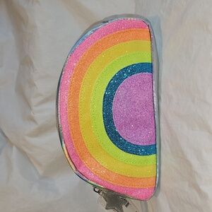 Pen+Gear Holographic, Multicolor Glitter Rainbow Zippered Pencil Pouch New